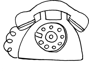 Drawing of a telephone.